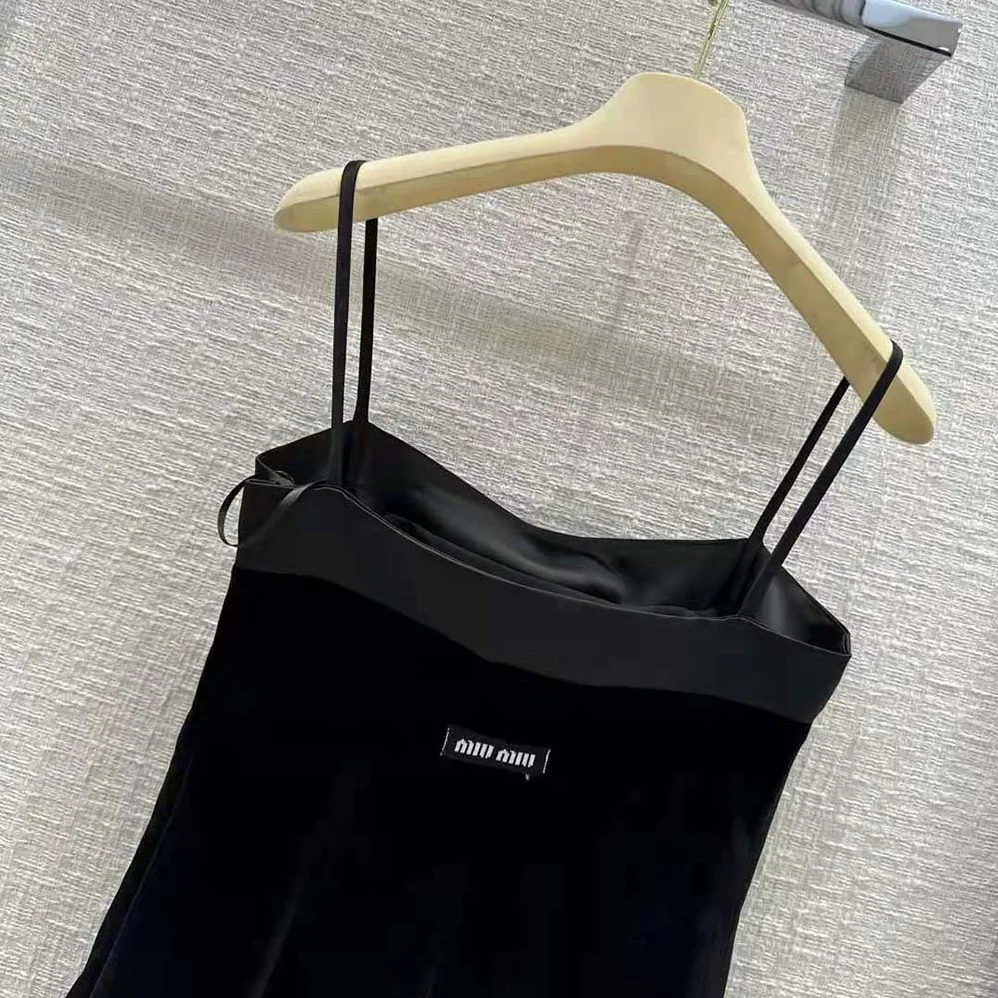 Miu Miu Velvet Short Dress for Women