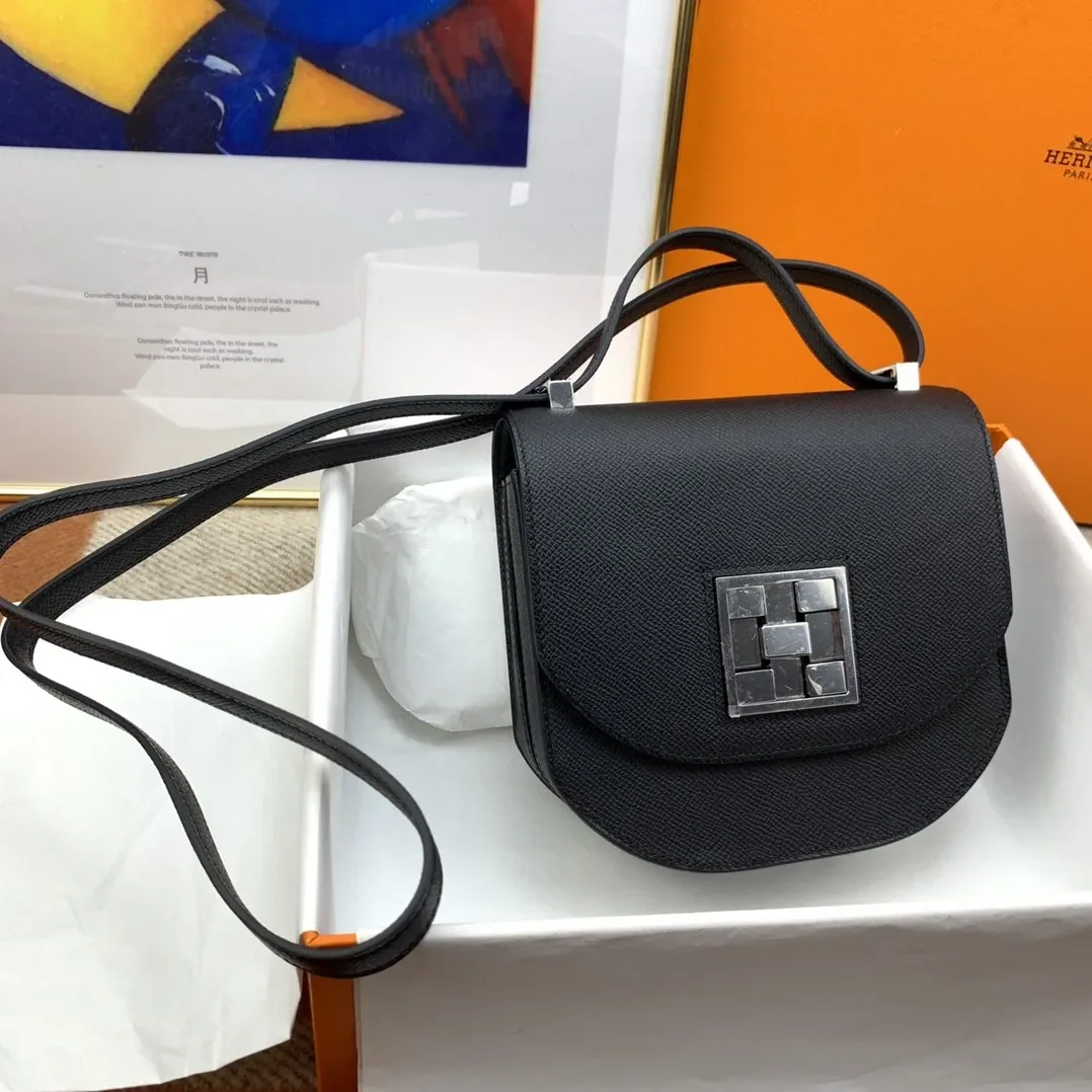 Hermes Mosaique 17 Black, Silver Toned Hardware Bag Hermes Mosaique 17 Black, Silver Toned Hardware Bag