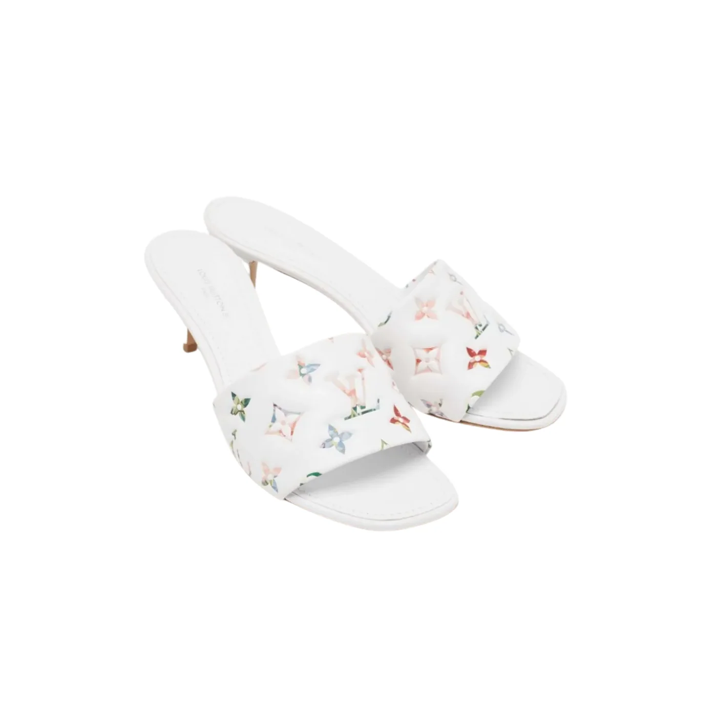 Louis Vuitton Revival Flat Mule White LV 1A9P4P Louis Vuitton Revival Flat Mule White LV 1A9P4P