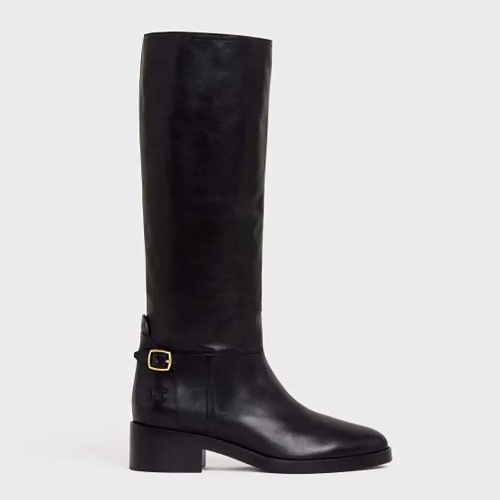 Celine Folco Buckled Boot in Calfskin for Women