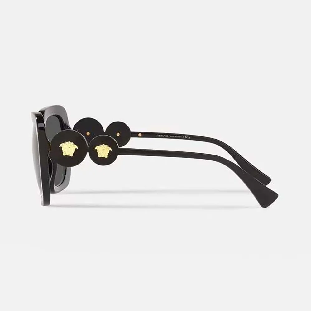 Versace Double Medusa Squared Sunglasses for Women in Black Versace Double Medusa Squared Sunglasses for Women in Black