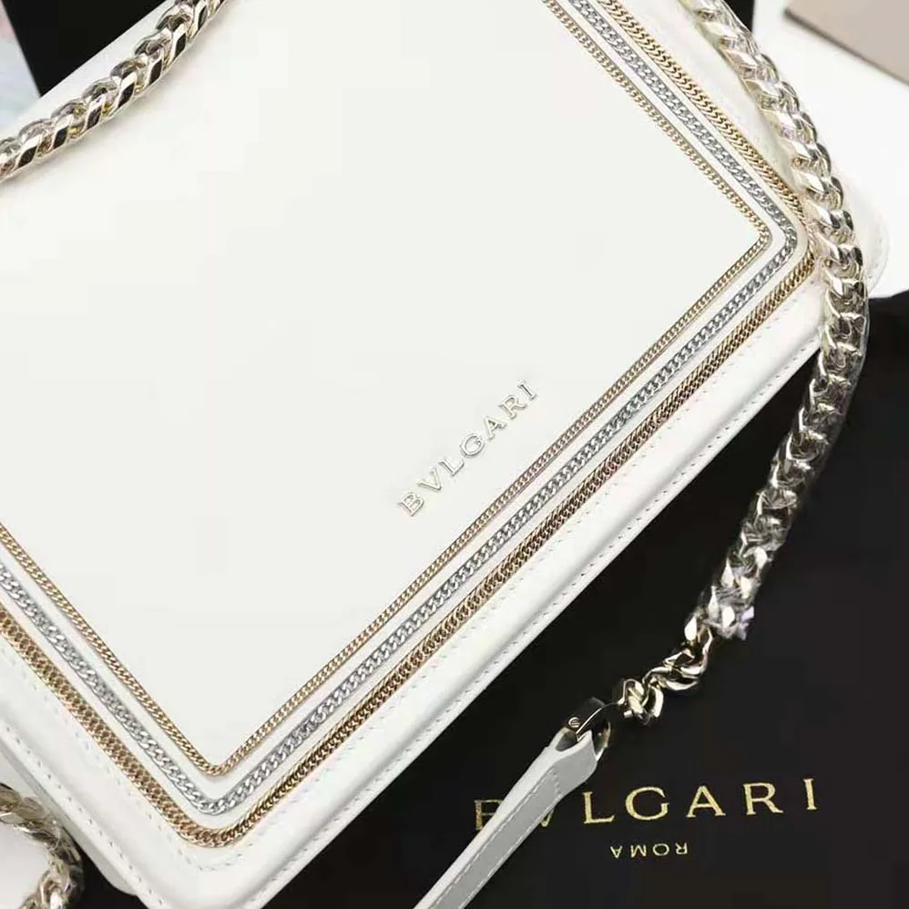Bvlgari Serpenti Diamond Blast Shoulder Bag for Women in White Bvlgari Serpenti Diamond Blast Shoulder Bag for Women in White
