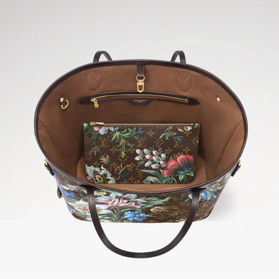 Louis Vuitton Neverfull MM Tote Bag / Brown Monogram Eden Gold Hardware