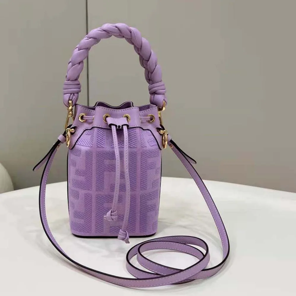Fendi Mon Tresor Purple FF Canvas Mini for Women in bag