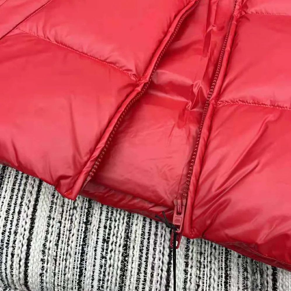 Balenciaga Shrunk Puffer in Red Shiny Coated Nylon for Men Balenciaga Shrunk Puffer in Red Shiny Coated Nylon for Men