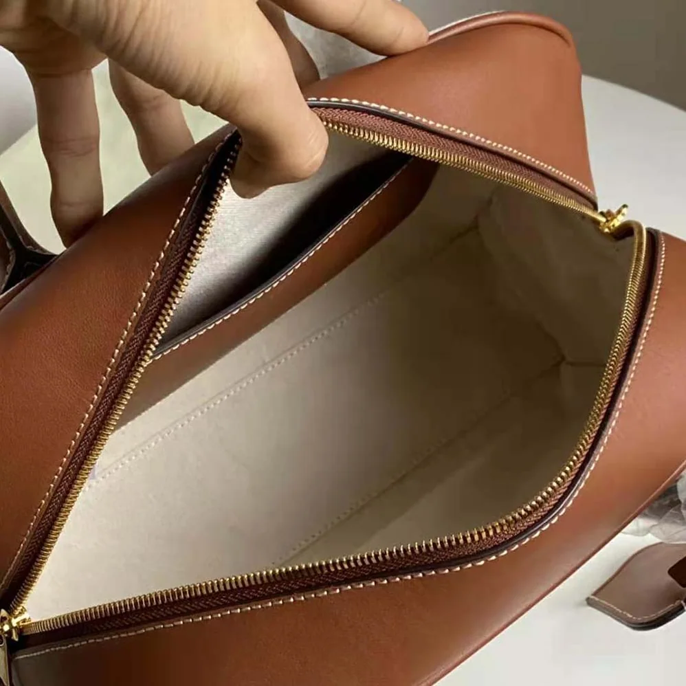 Burberry Medium Horseferry Print Cotton Canvas Half Cube Bag for Women in Brown
