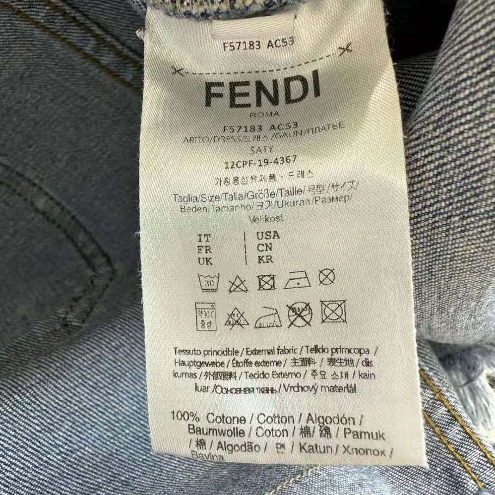 Fendi Blue Denim Skirt with a Medium for Women in Low Waistline