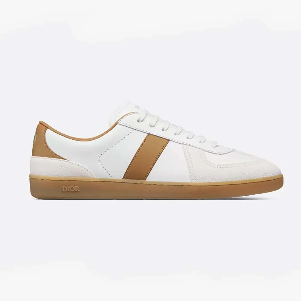 Dior B01 Matchpoint Sneaker Cognac and White Smooth Calfskin with White Suede for Men Dior B01 Matchpoint Sneaker Cognac and White Smooth Calfskin with White Suede for Men