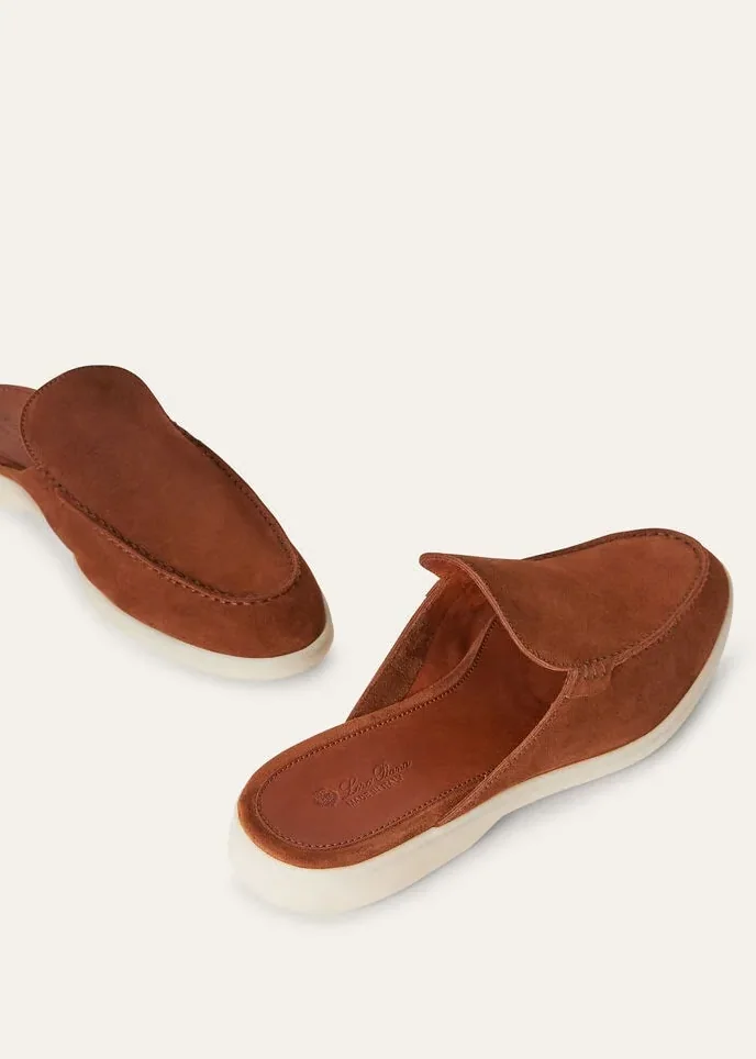 Loro Piana Babouche Walk Loafers Brown