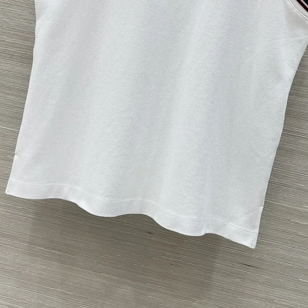 Dior Vibe Tank Top White Cotton-Blend Jersey with Three for Women in Tone Signature Dior Vibe Tank Top White Cotton-Blend Jersey with Three for Women in Tone Signature