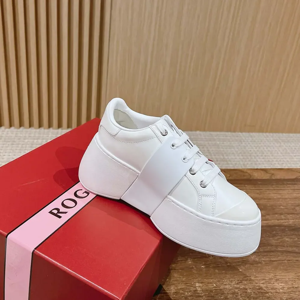 Roger Vivier Viv' Skate Sneakers In Leather White for Women Roger Vivier Viv' Skate Sneakers In Leather White for Women