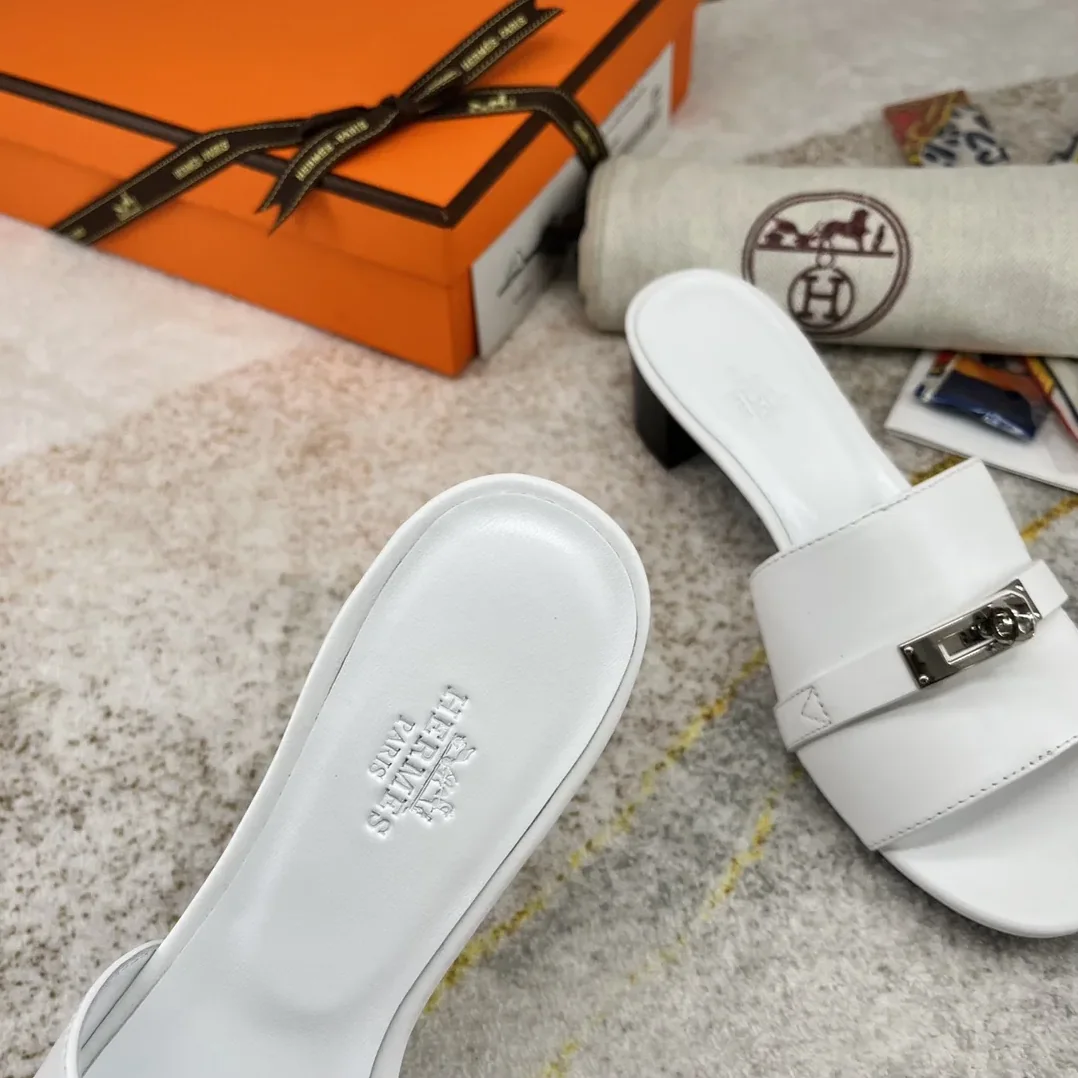 Hermes Gigi 50 Sandal White
