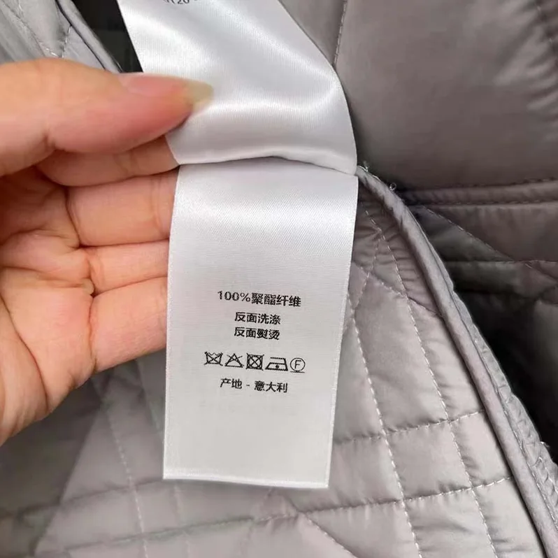 Dior CD Macrocannage Peacoat Gray Quilted Reflective Technical Taffeta for Women Dior CD Macrocannage Peacoat Gray Quilted Reflective Technical Taffeta for Women