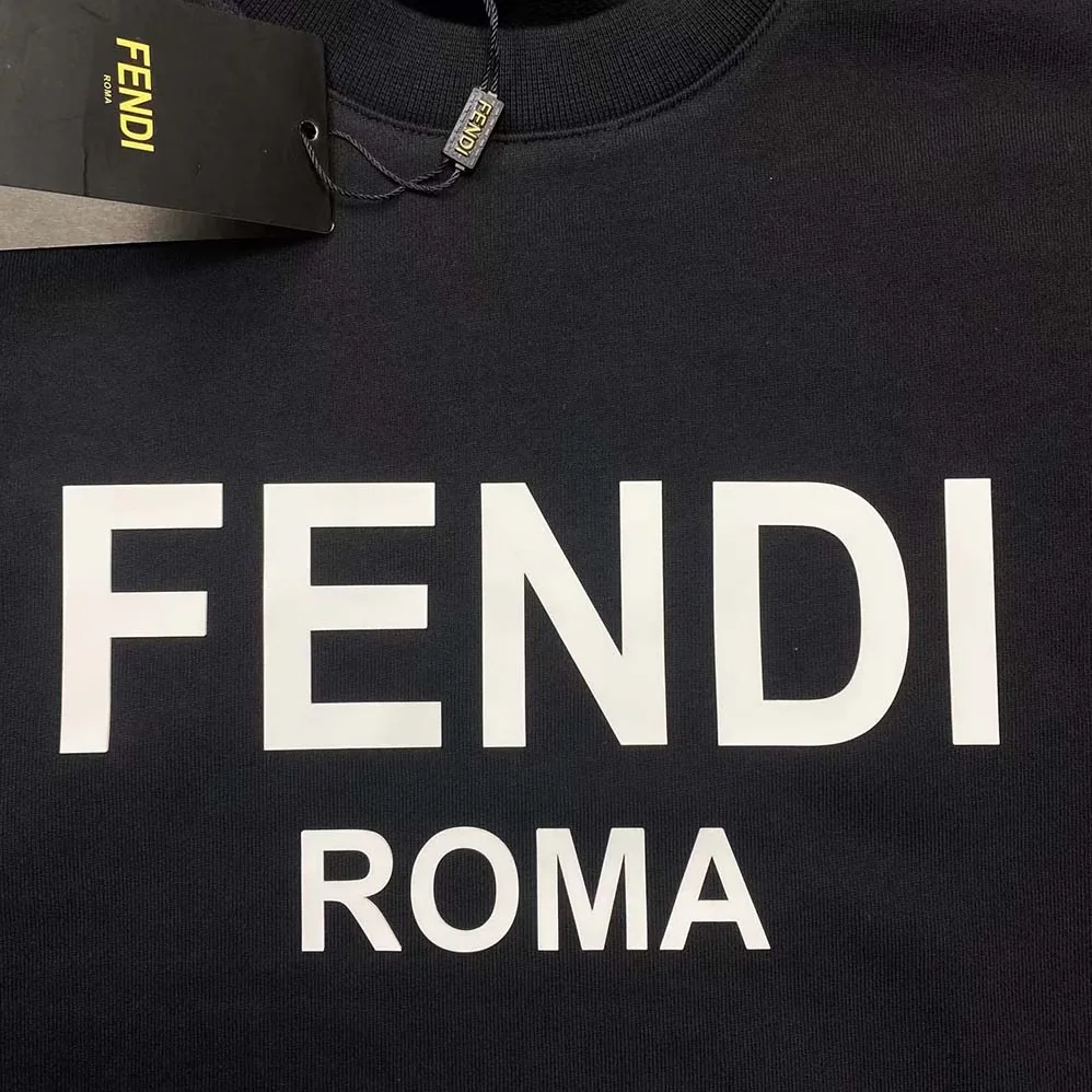 Fendi Black Wool Sweater for Men in Black