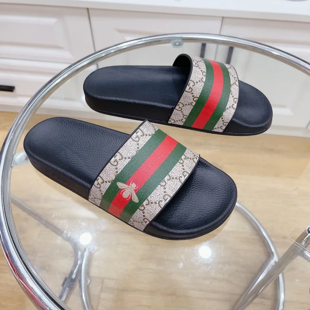 Gucci GG Slide Sandal With Bee Web Black for Women Gucci GG Slide Sandal With Bee Web Black for Women