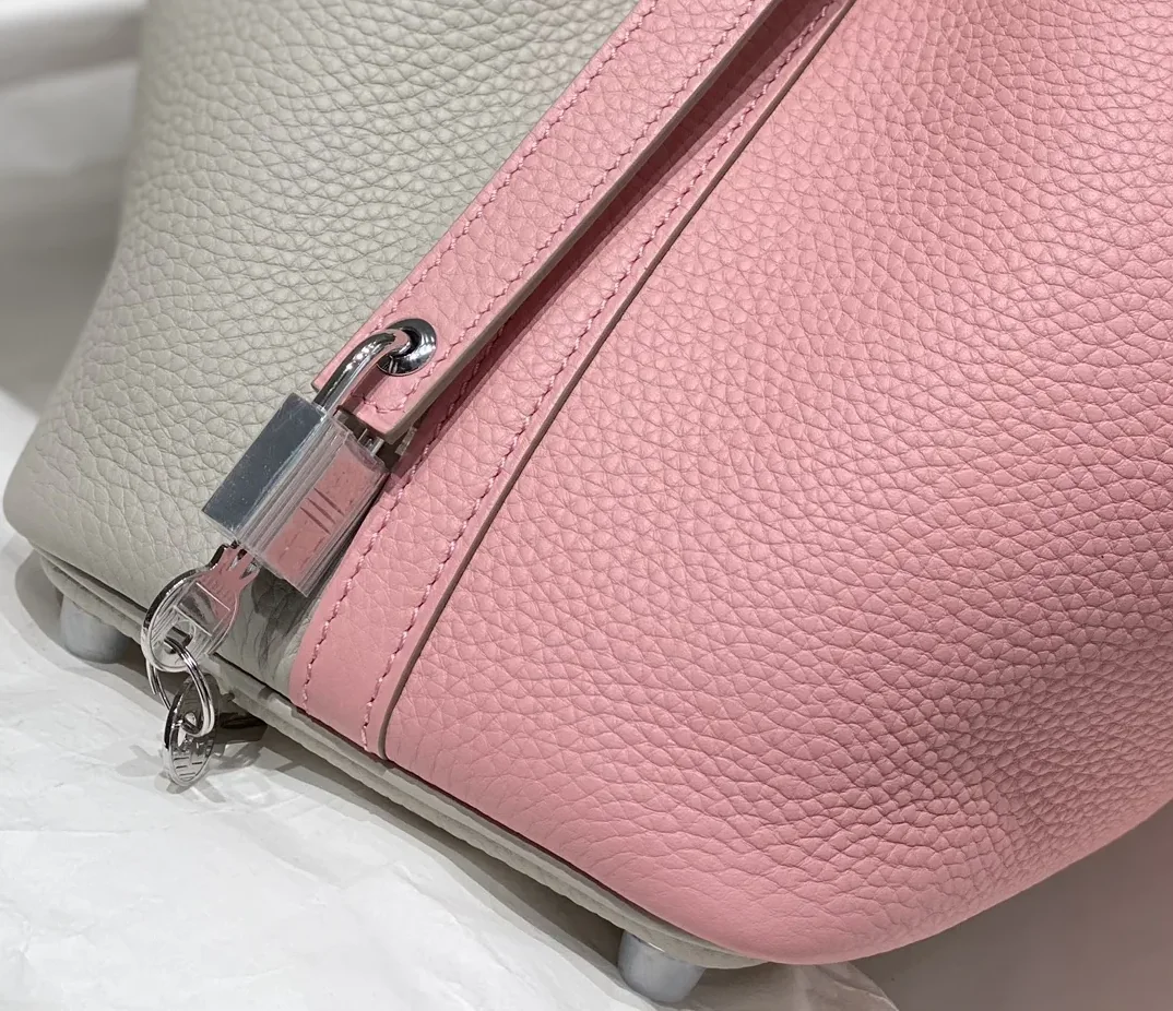 Hermes Picotin Lock 18 Bag Grey in Pink / Hermes Picotin Lock 18 Bag Grey in Pink /