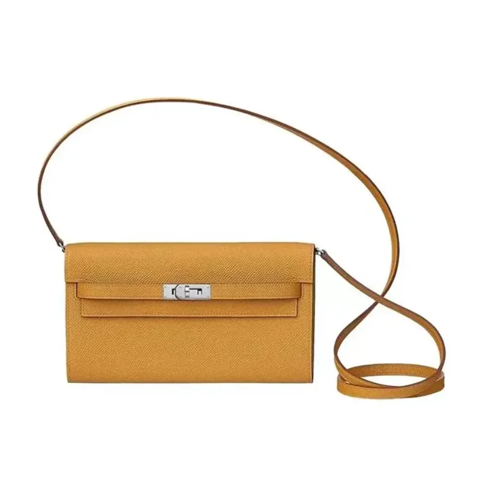 Hermes Kelly To Go in Epsom Leather for Women in Gold/Silver