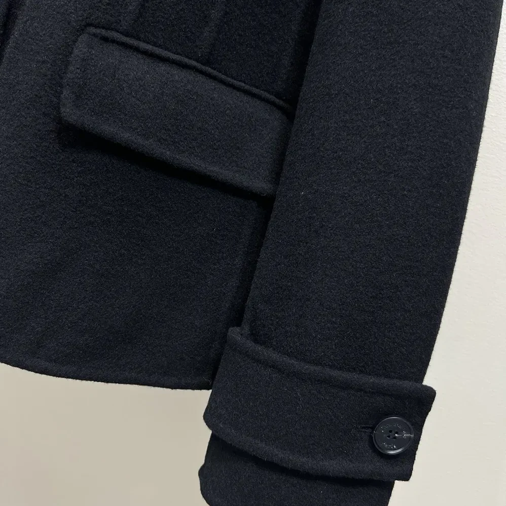 Dior Fitted Jacket with Sailor Collar Black Double-Sided Virgin Wool-Angora for Women in Blend Felt Dior Fitted Jacket with Sailor Collar Black Double-Sided Virgin Wool-Angora for Women in Blend Felt