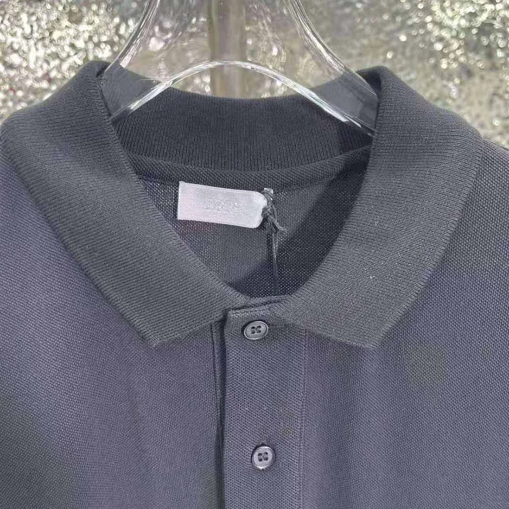 Dior CD Icon Polo Shirt Black Cotton Pique for Men Dior CD Icon Polo Shirt Black Cotton Pique for Men