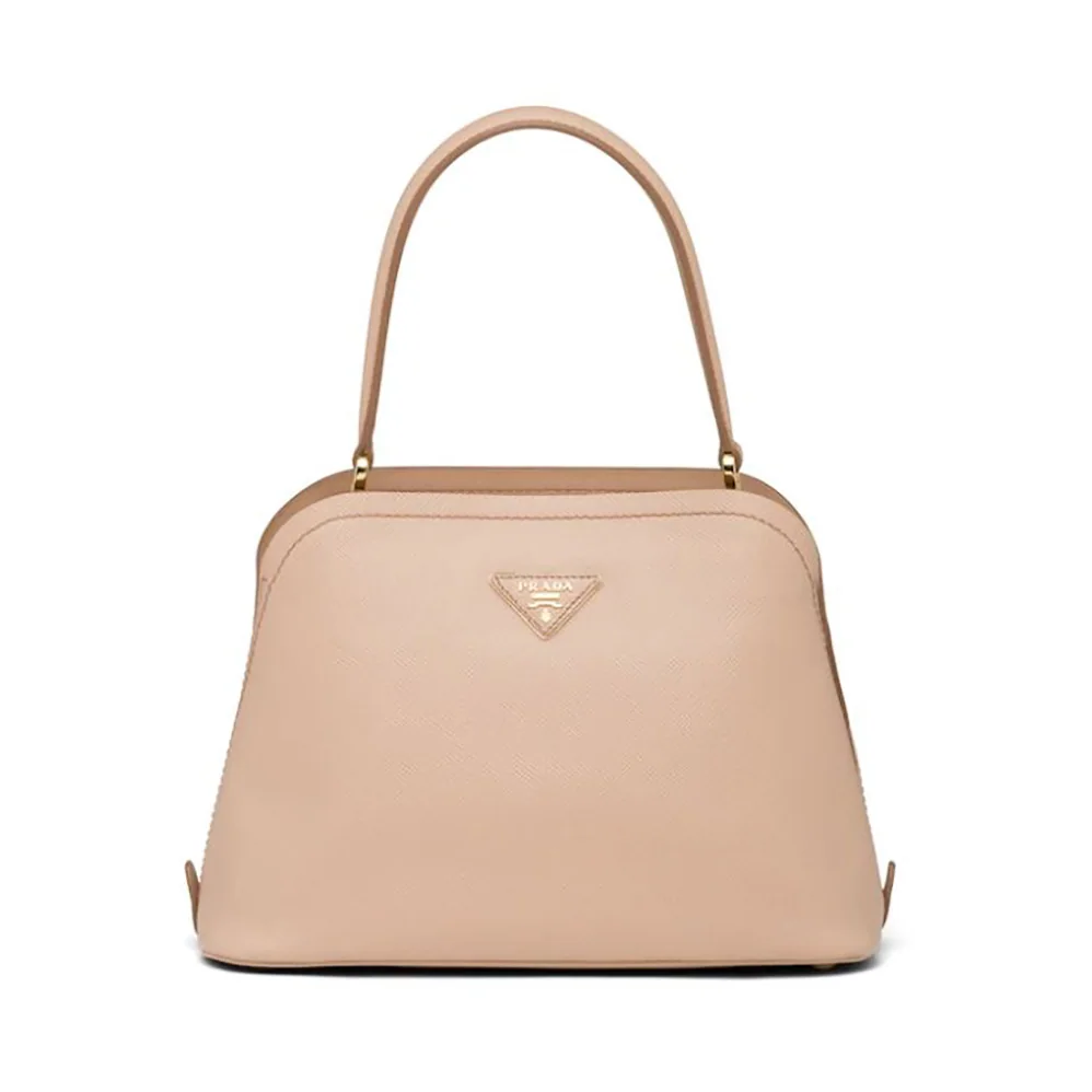 Prada Medium Saffiano Leather Prada Matinee Bag for Women in Sandy Prada Medium Saffiano Leather Prada Matinee Bag for Women in Sandy