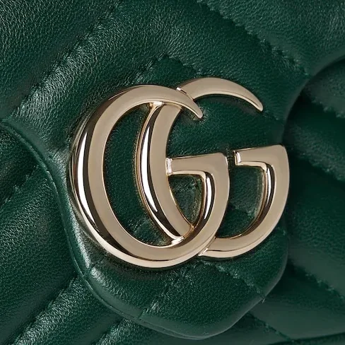 Gucci Marmont Mini Shoulder Bag in Green Gold Hardware Gucci Marmont Mini Shoulder Bag in Green Gold Hardware