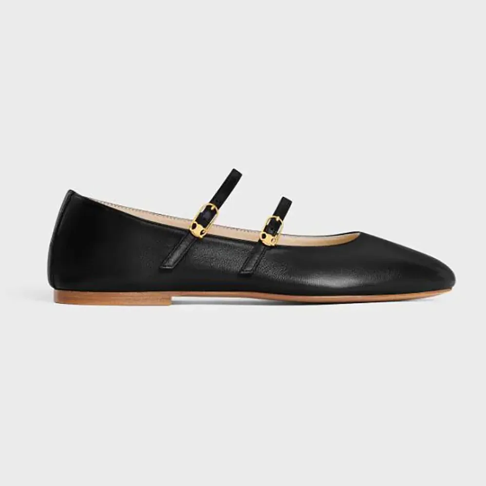 Celine Les Ballerines Celine Double Strap in Lambskin for Women