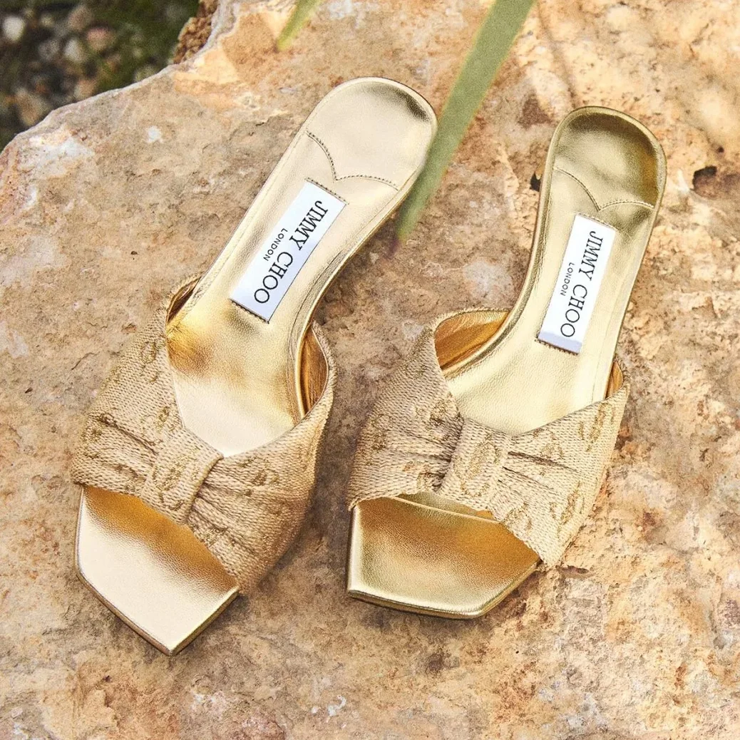 Jimmy Choo Annika Mule 35 Gold ANNIKAMULE35GUH