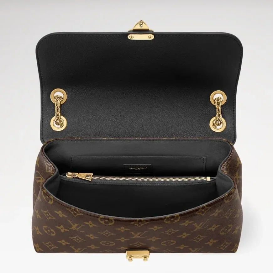 Louis Vuitton Madeleine PM Crossbody Bag in Black Monogram Gold Hardware