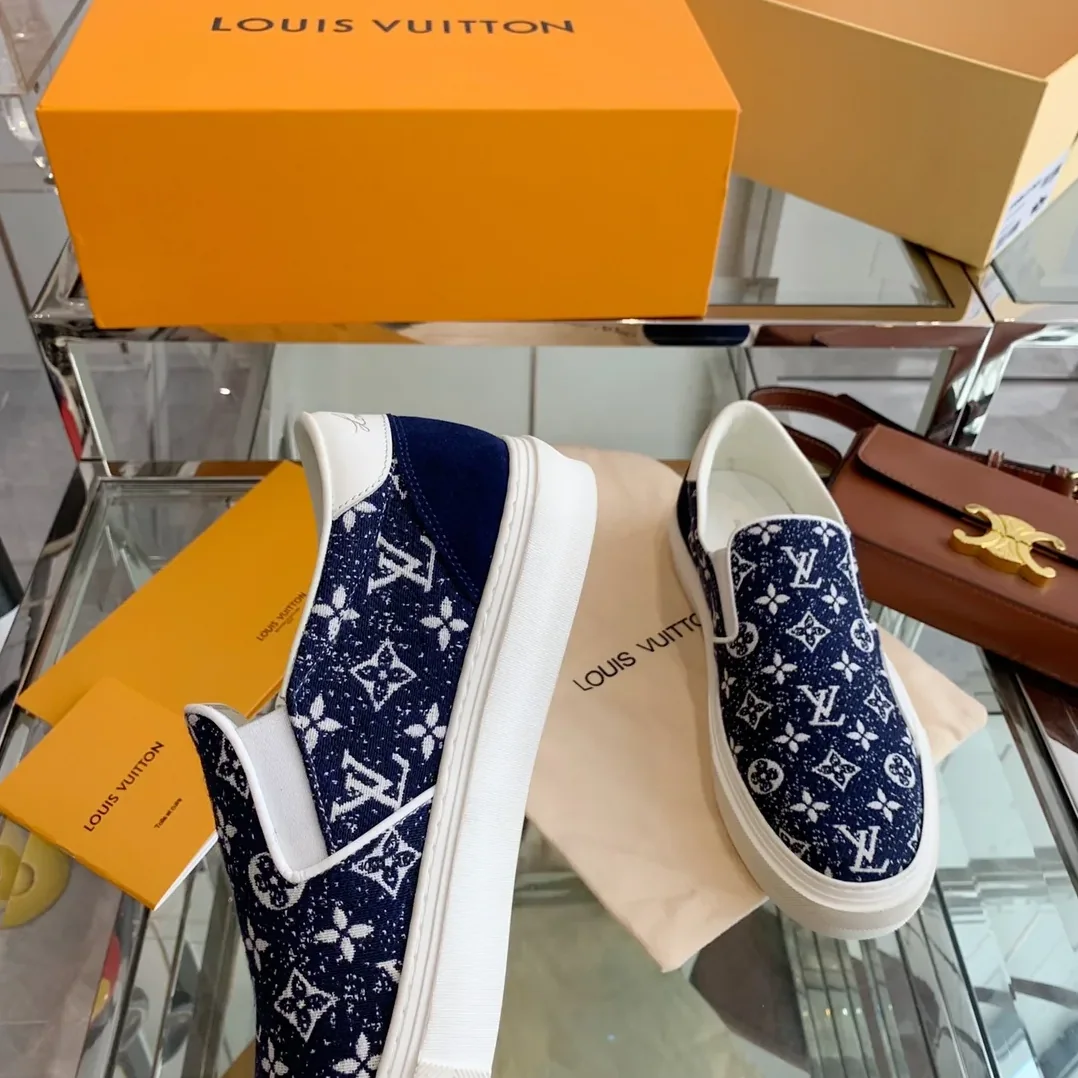 Louis Vuitton Trocadero Slip On Dark Blue for Women Louis Vuitton Trocadero Slip On Dark Blue for Women