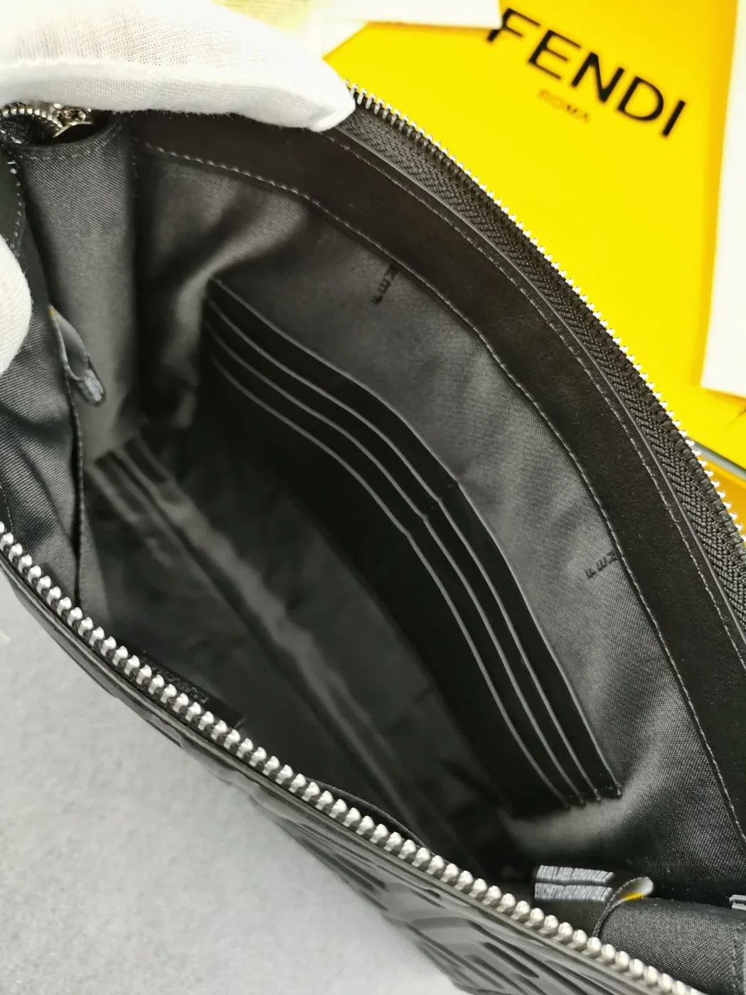 Fendi Flat Pouch Black Nappa Pouch / FF 7VA491A72VF0GXN Fendi Flat Pouch Black Nappa Pouch / FF 7VA491A72VF0GXN