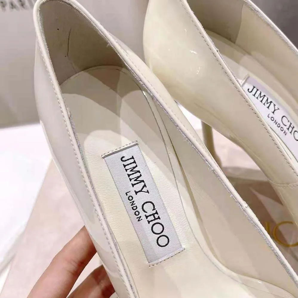 Jimmy Choo Ixia 95 Latte Patent Leather Pumps-IXIA95PAT for Women