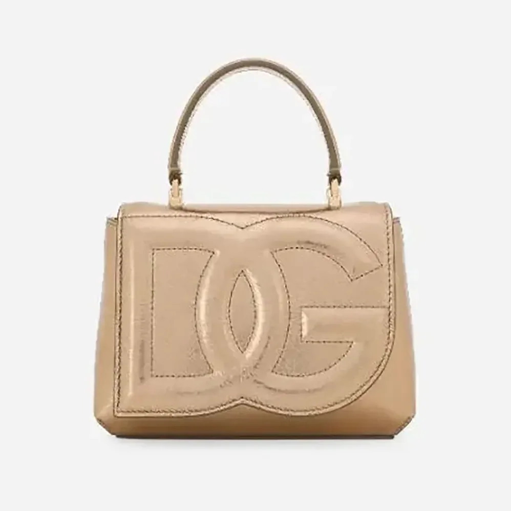 Dolce Gabbana D&G DG Logo Bag Top-handle Bag for Women in Gold Dolce Gabbana D&G DG Logo Bag Top-handle Bag for Women in Gold