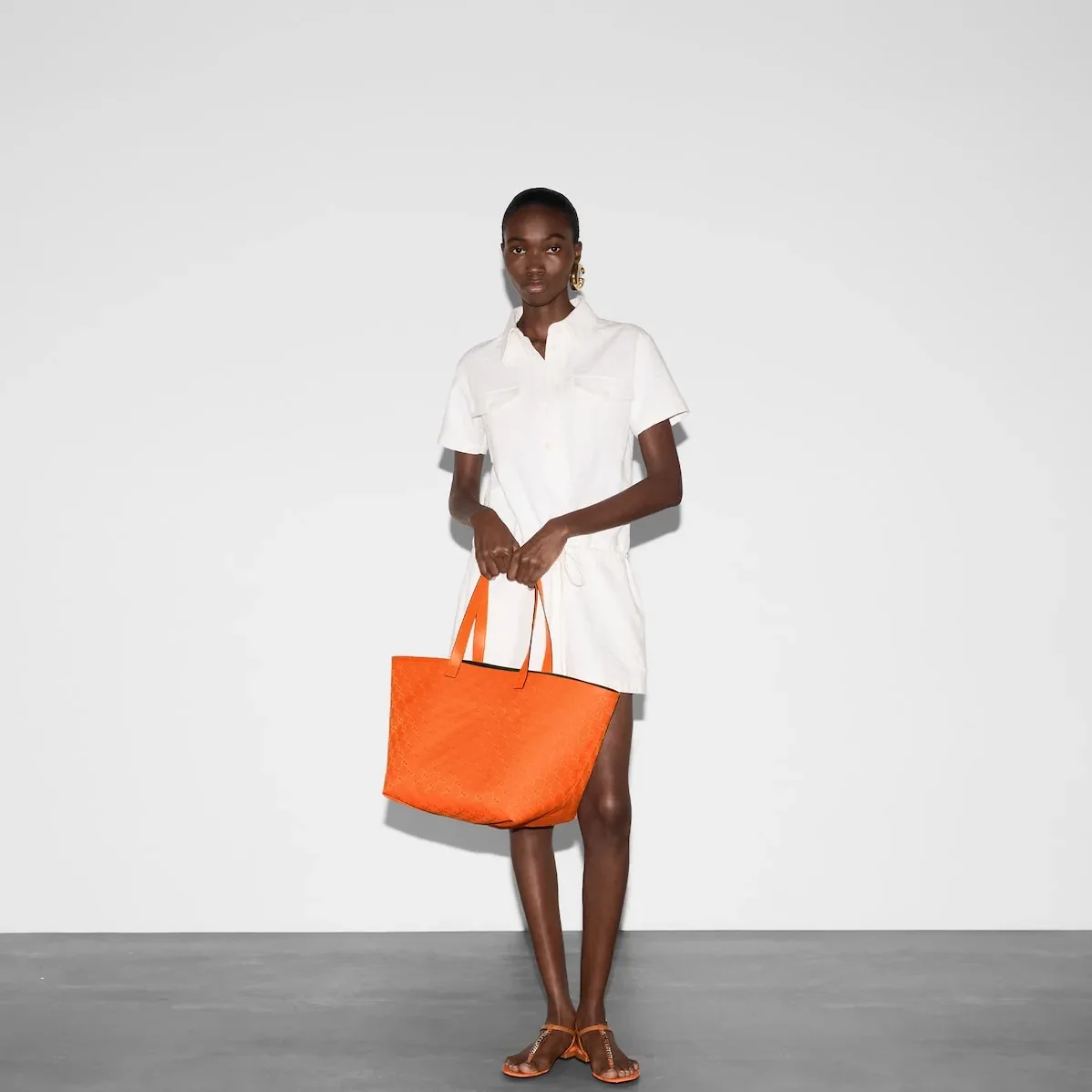 Gucci Original GG Medium Tote Bag Orange / Gucci Original GG Medium Tote Bag Orange /