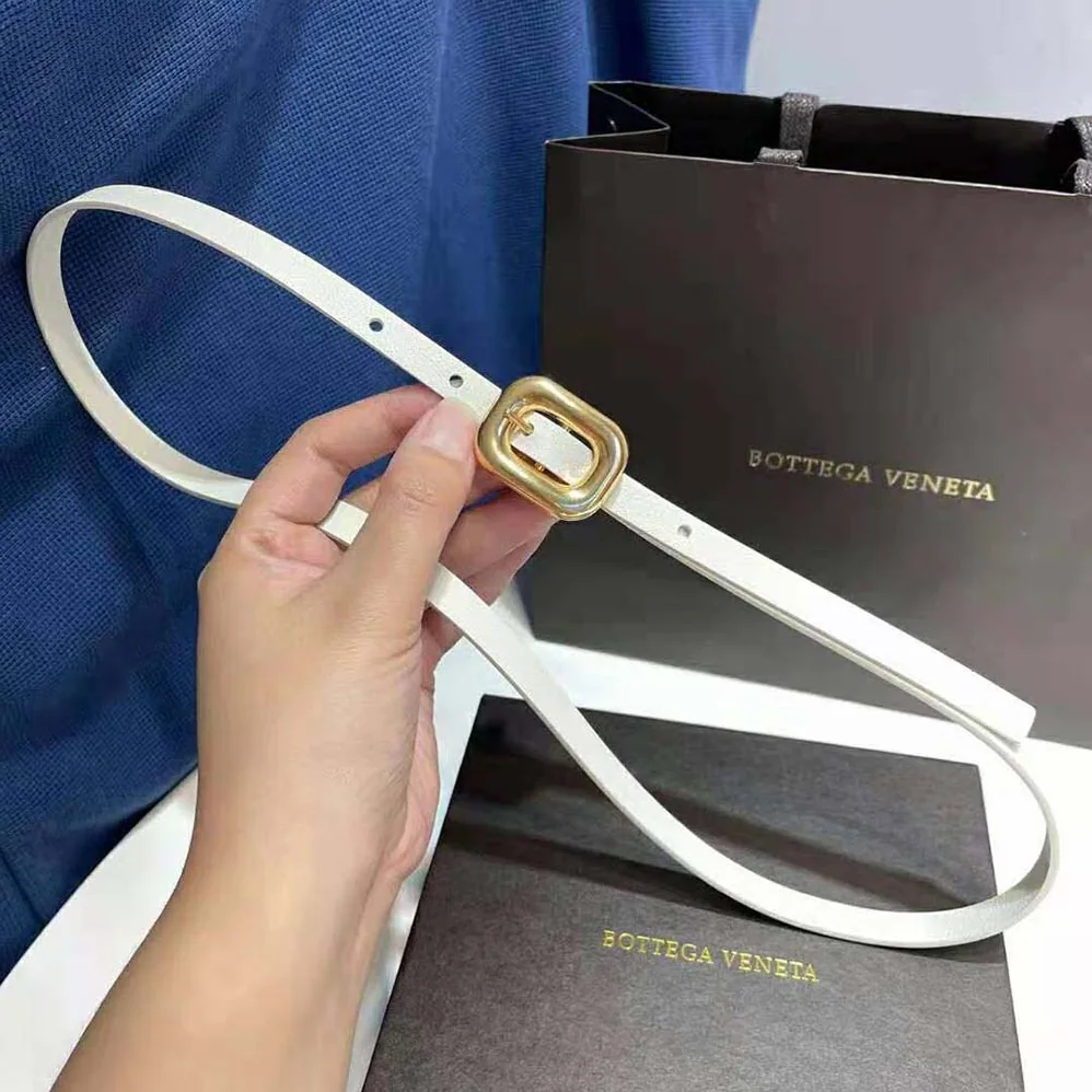 Bottega Veneta Chain Link Belt for Women in White