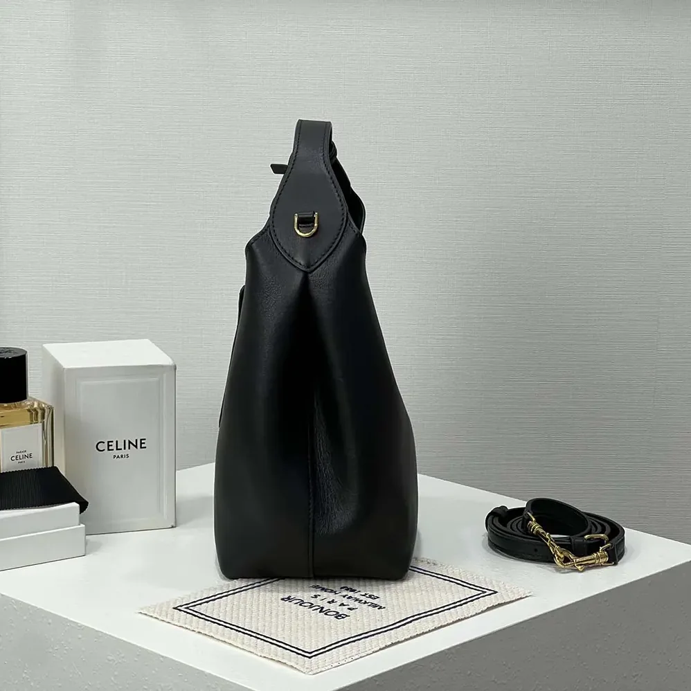 Celine Small Hobo in Supple Smooth Calfskin for Women in Black
