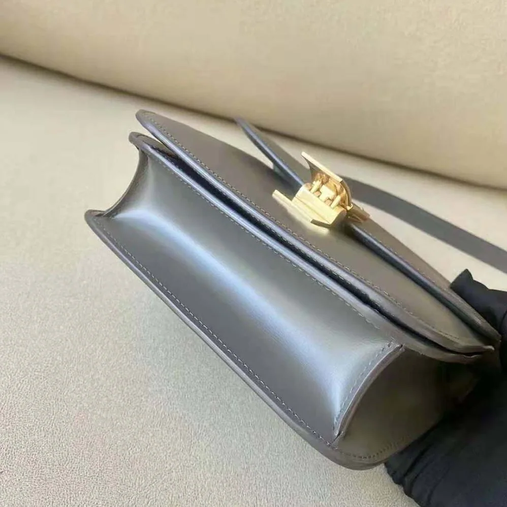 Celine Teen Classic Bag in Box Calfskin for Women in Silver Celine Teen Classic Bag in Box Calfskin for Women in Silver