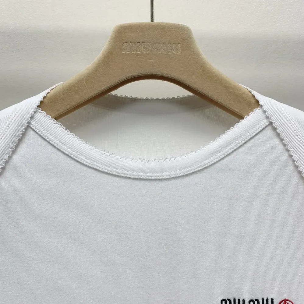 Miu Miu Petit Bateau X Miu Miu Stretch Jersey Regular T for Women in shirt Miu Miu Petit Bateau X Miu Miu Stretch Jersey Regular T for Women in shirt