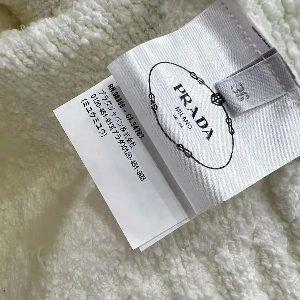 Prada Bouclé Mohair Cardigan for Women in White