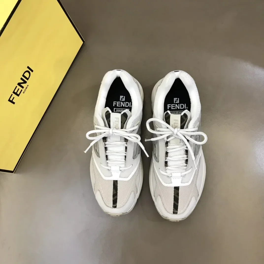 FD Fendi Faster Trainers Sneakers White 7E1555AKX6F1ICF FD Fendi Faster Trainers Sneakers White 7E1555AKX6F1ICF