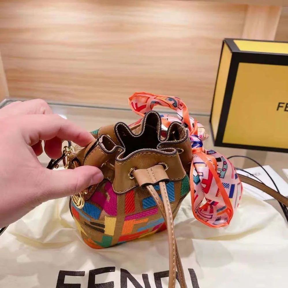 Fendi Mon Tresor Multicolor FF Canvas Mini for Women in Bag Fendi Mon Tresor Multicolor FF Canvas Mini for Women in Bag