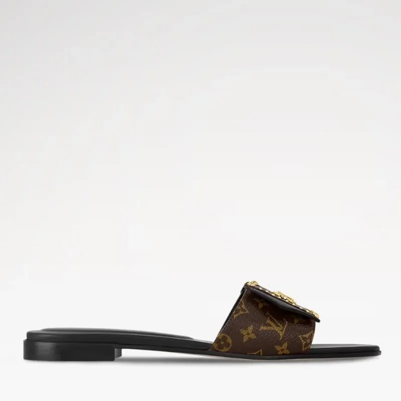 Louis Vuitton LV Frame Flat Mule Black 1ACXWB Louis Vuitton LV Frame Flat Mule Black 1ACXWB