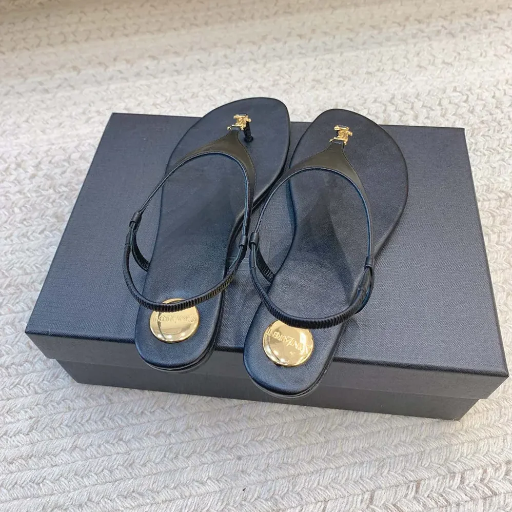 Saint Laurent YSL Cassandra Sandals in Smooth Leather for Women