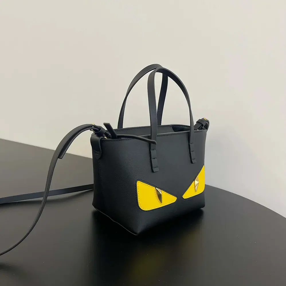 Fendi Roll Mini Lunar New Year Black Leather Mini for Women in bag