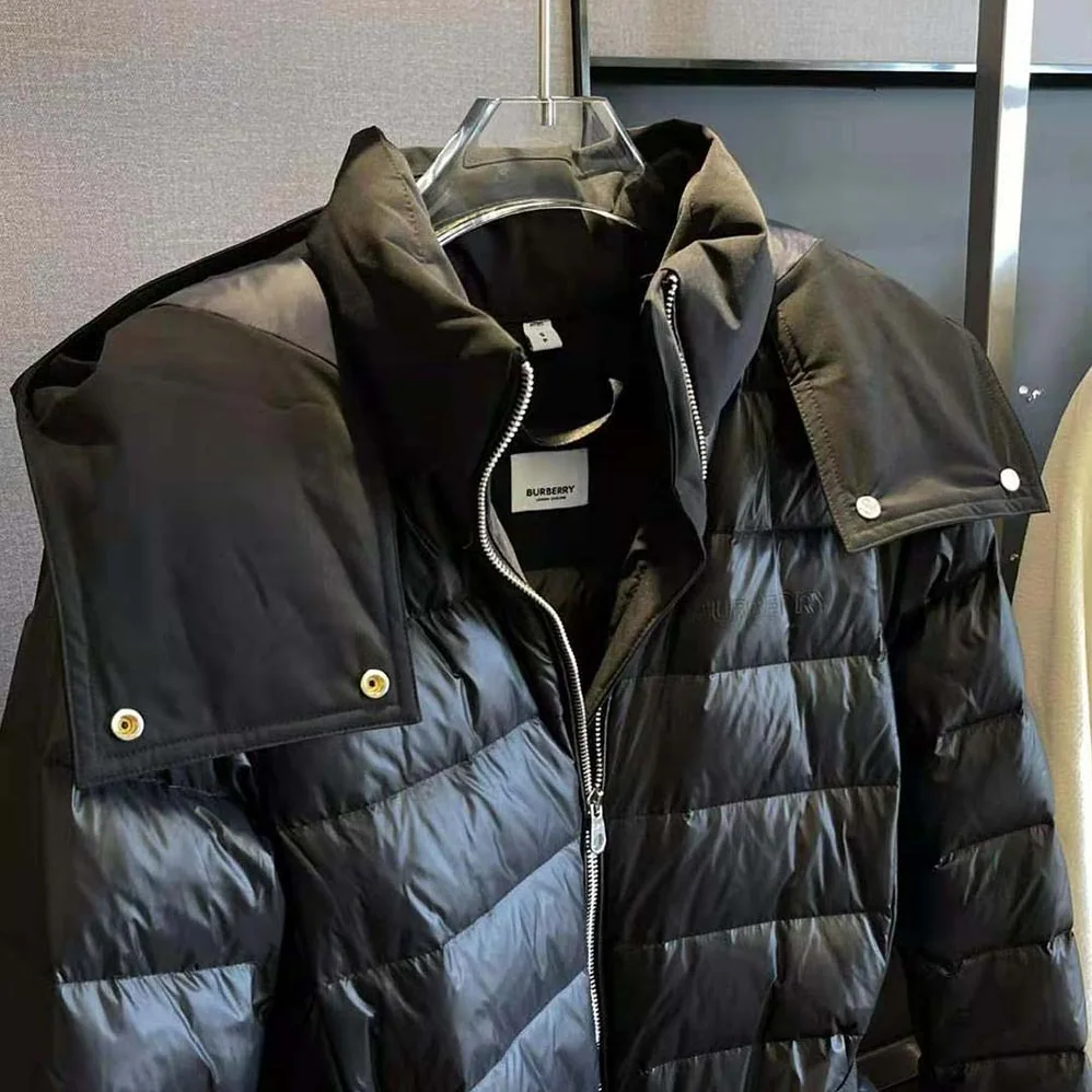 Burberry Contrast Hood Nylon Mid for Women in Length Puffer Coat Burberry Contrast Hood Nylon Mid for Women in Length Puffer Coat
