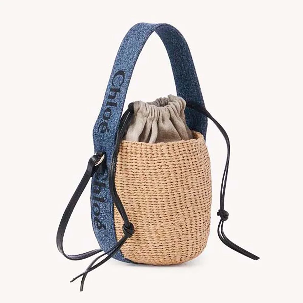 Chloe Small Woody Basket for Women in Navy