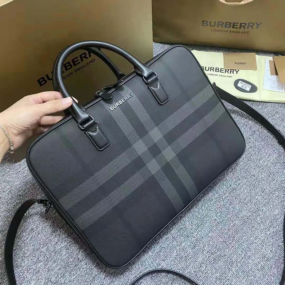 Burberry Slim Ainsworth Briefcase for Men in Gray Burberry Slim Ainsworth Briefcase for Men in Gray