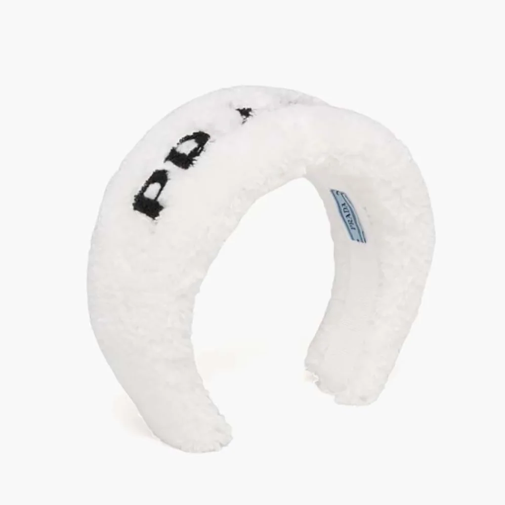 Prada Terrycloth Headband with A Beguiling Rounded Design for Women Prada Terrycloth Headband with A Beguiling Rounded Design for Women