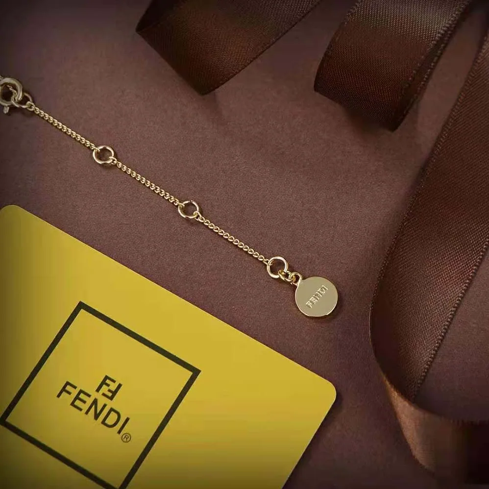 Fendi Karligraphy Gold for Women in Colored Necklace Fendi Karligraphy Gold for Women in Colored Necklace