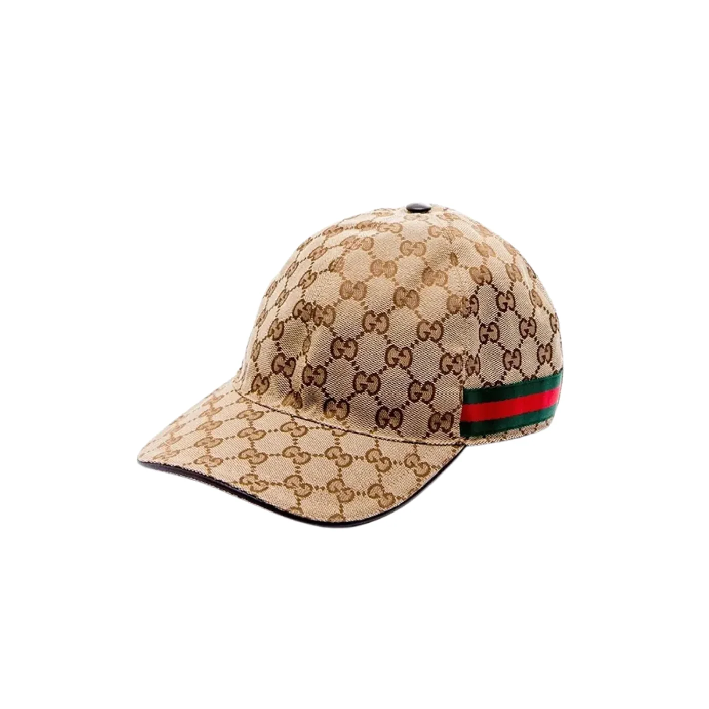 Gucci Original GG Canvas Baseball Hat With Web Beige GG Gucci Original GG Canvas Baseball Hat With Web Beige GG