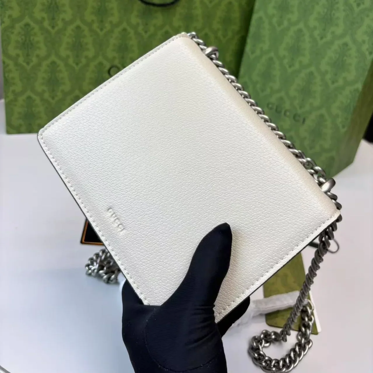 Gucci Dionysus Mini Shoulder Bag in White Silver Hardware Gucci Dionysus Mini Shoulder Bag in White Silver Hardware